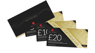 Gift voucher and wallet design service example.