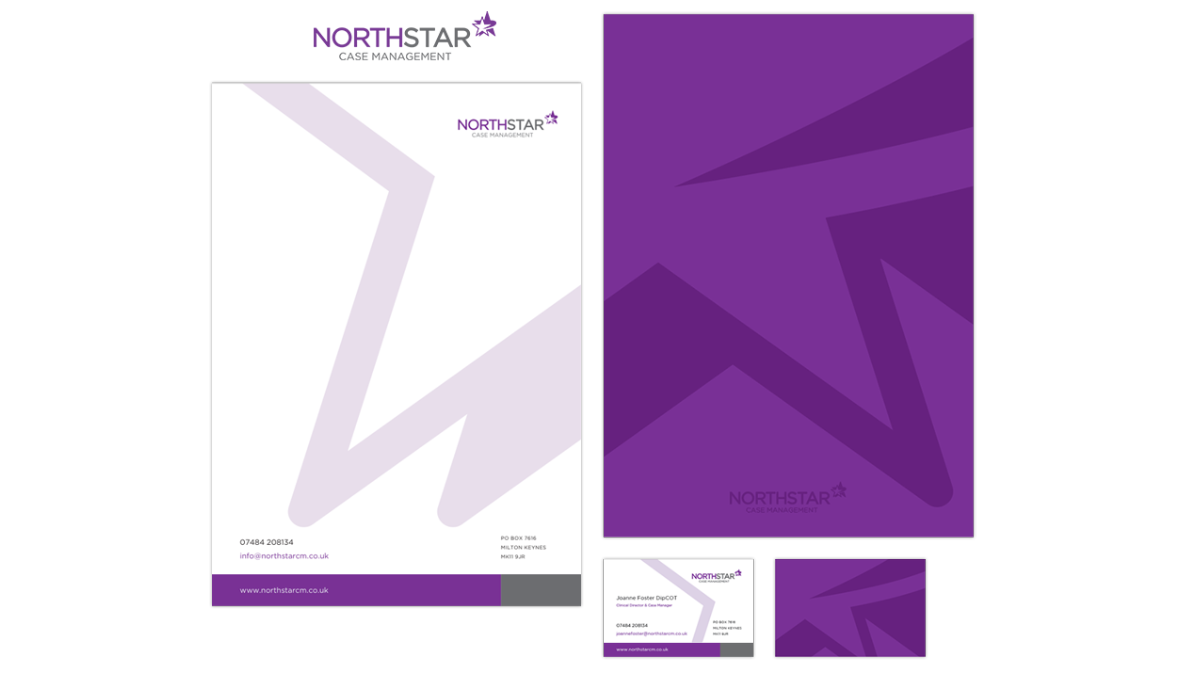Logo and stationery design service example.