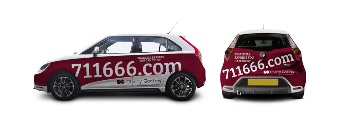 Vehicle graphic design service example.