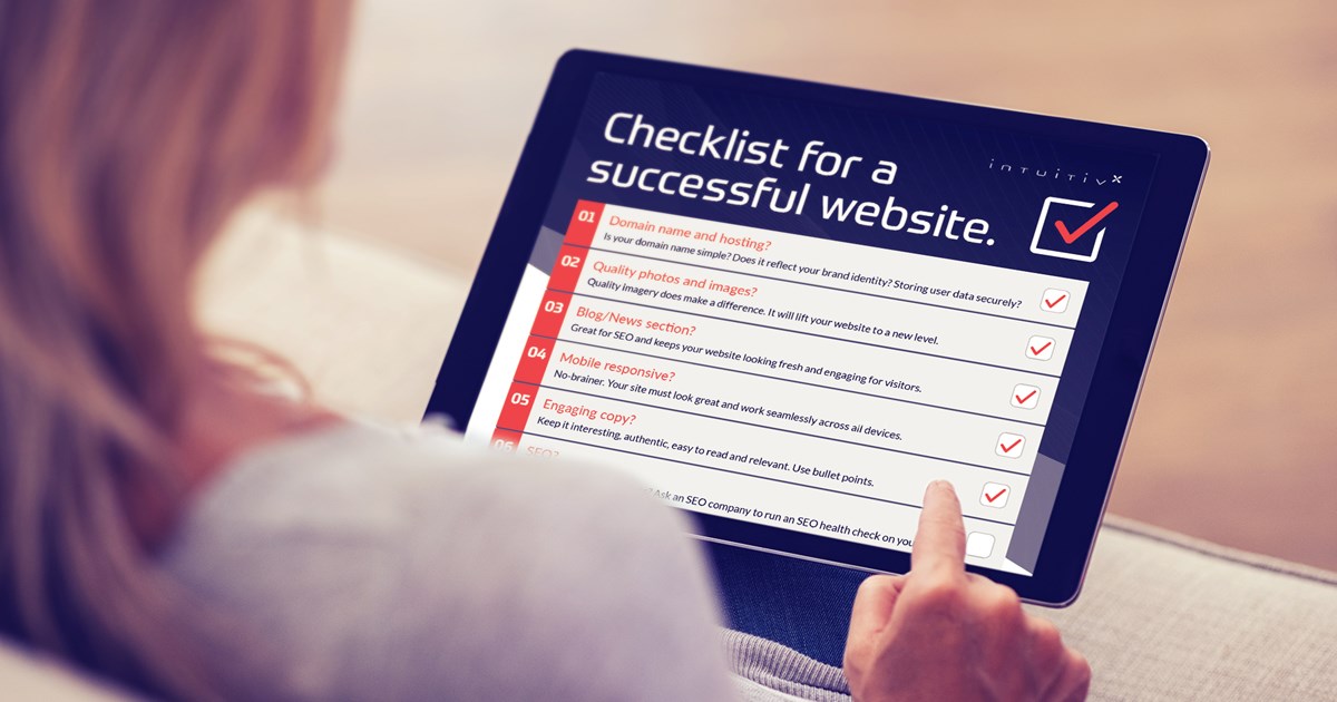 Your free easy-to-use checklist for a successful website | Intuitiv Digital