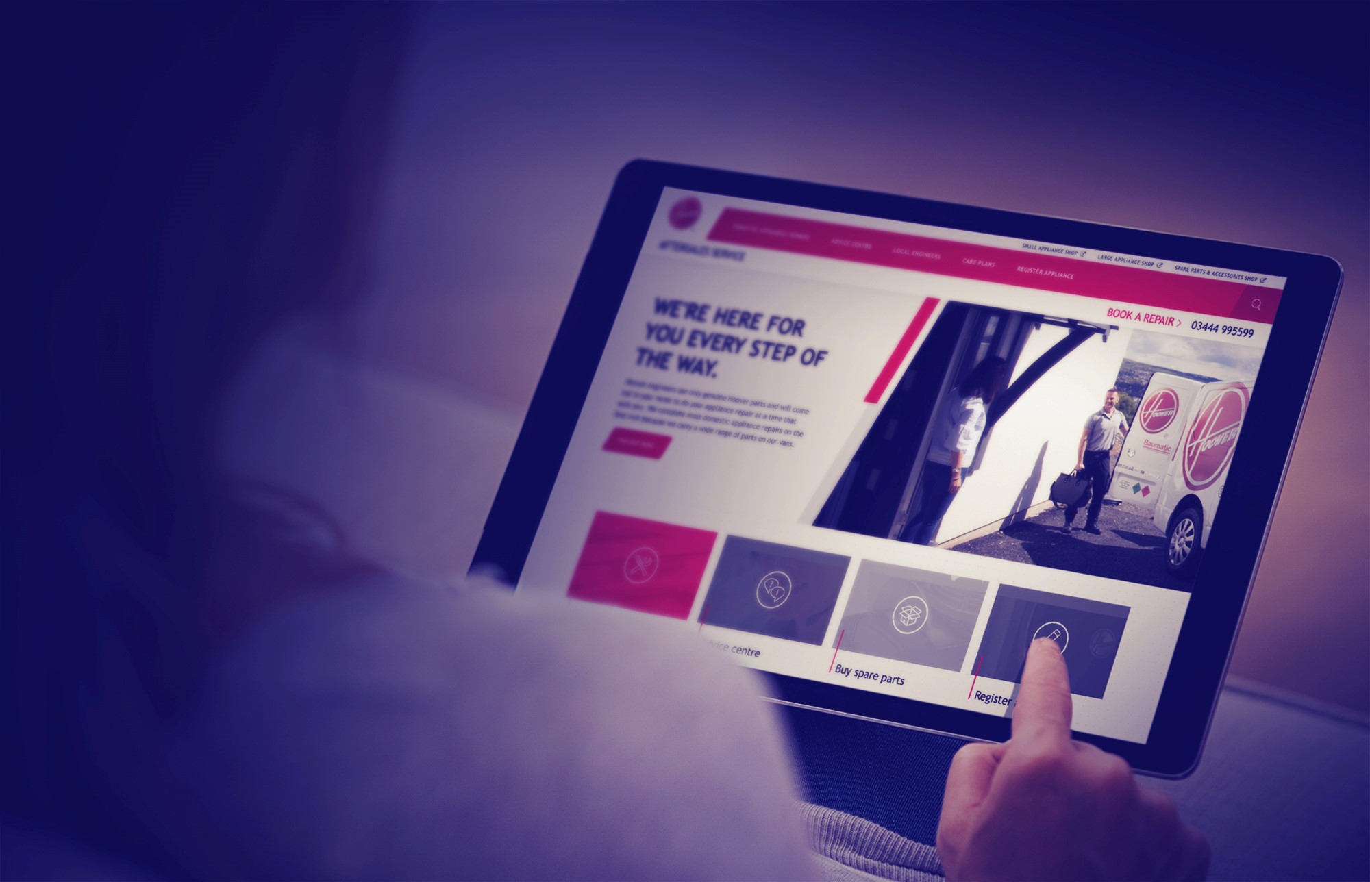 New Hoover Service website Intuitiv Digital