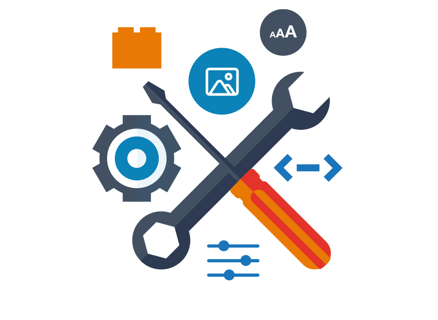 Graphic of website tools