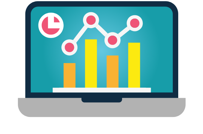 Graphic illustration of website analytics