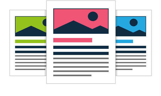 Graphic illustration of website casestudies