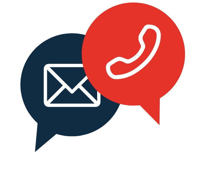 Graphic illustration for contact us
