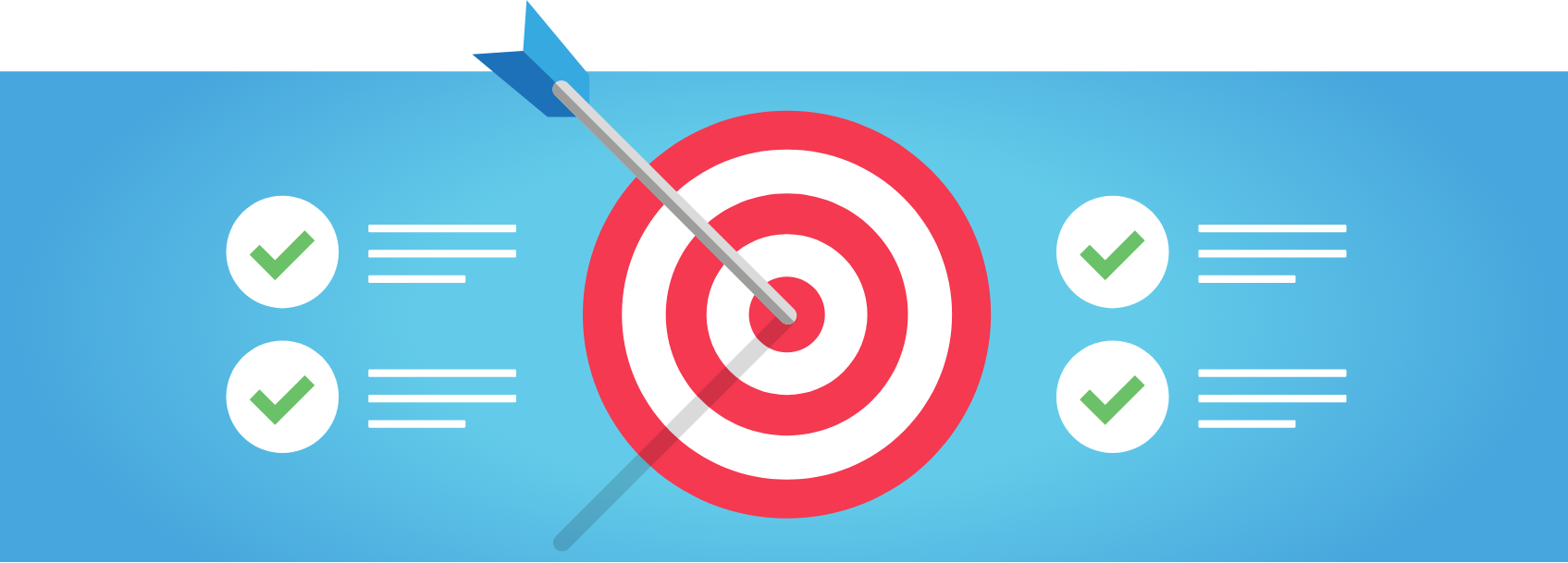 Graphic illustration of goals and targets