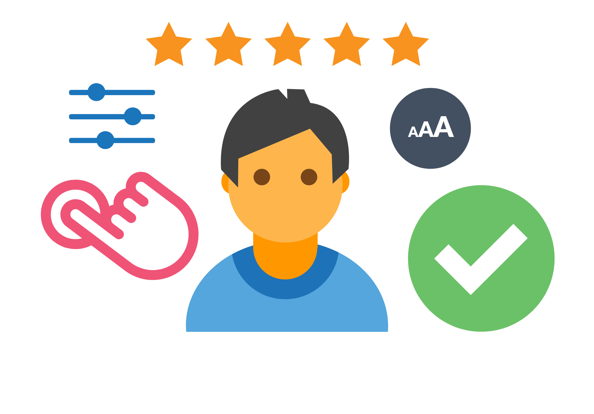 Graphic showing enhanced user experience