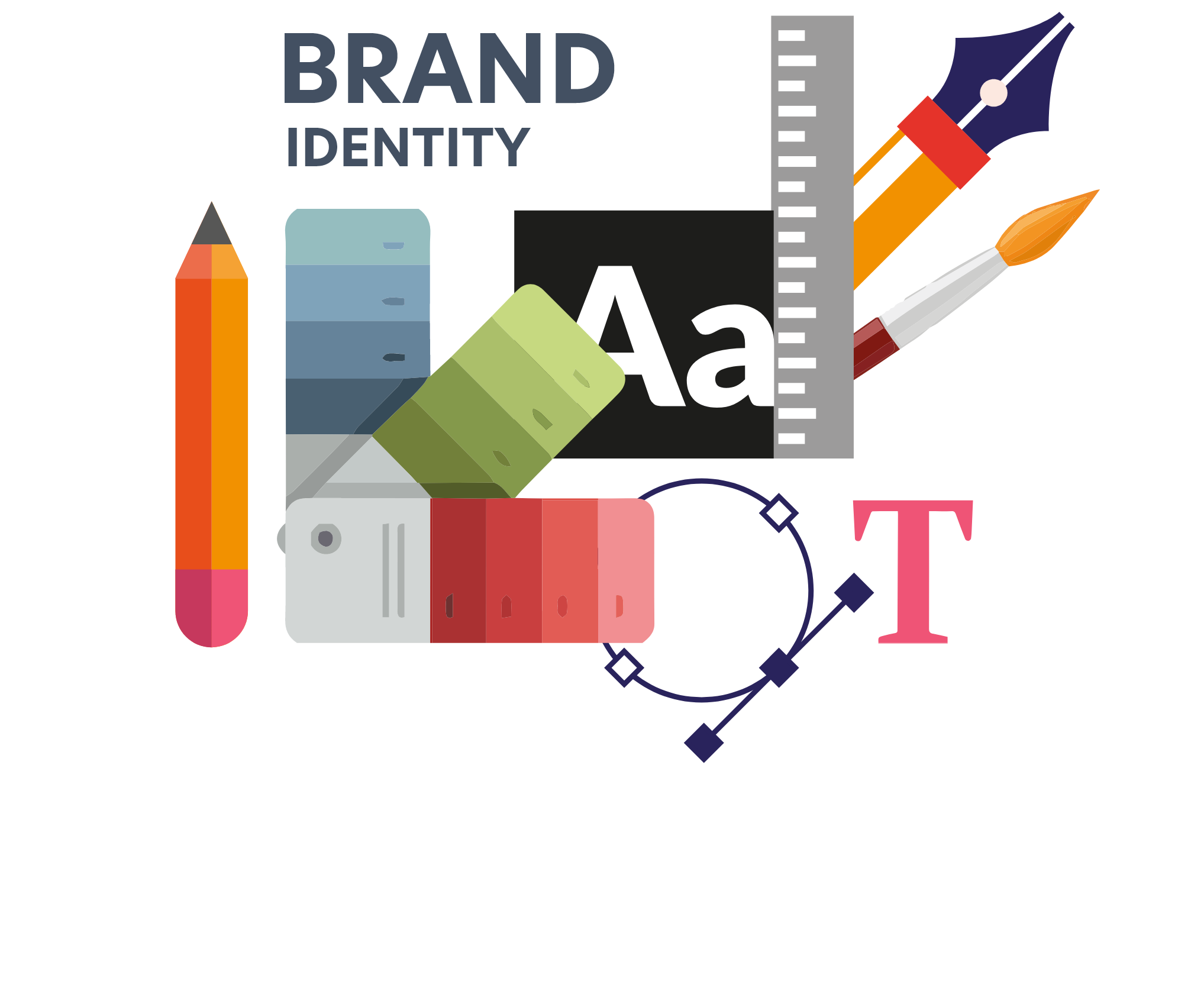 Graphic showing identity and design