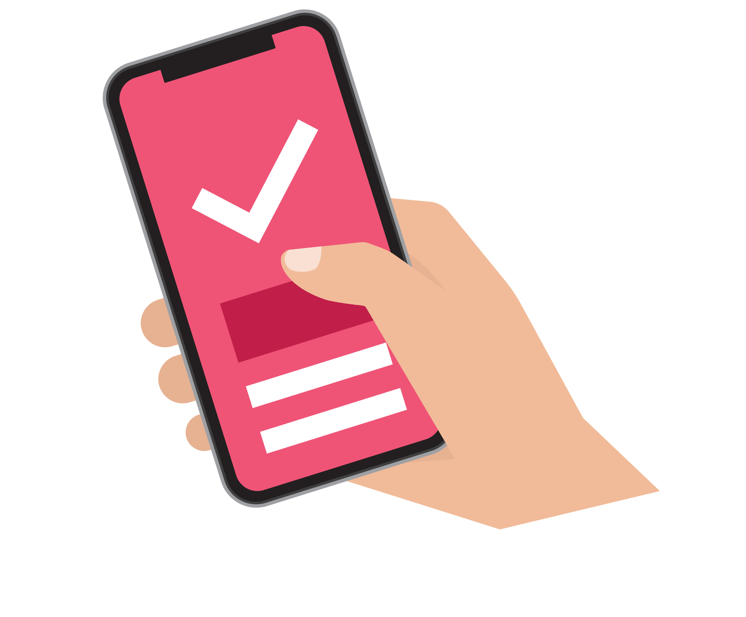 Graphic showing mobile phone