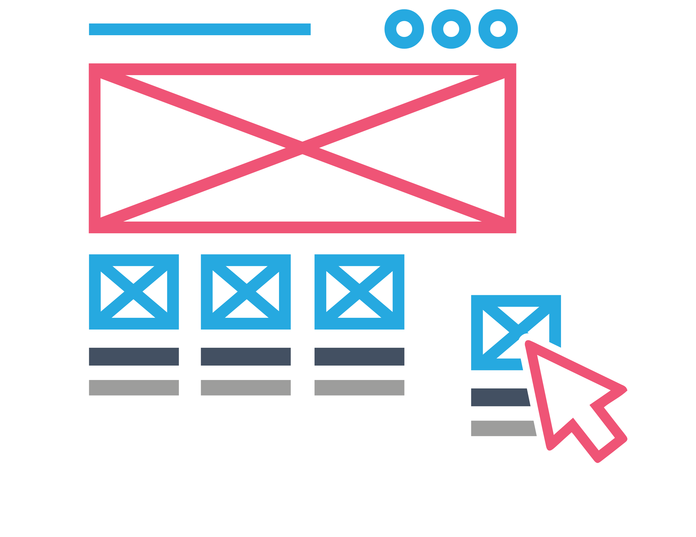 Graphic showing wireframing
