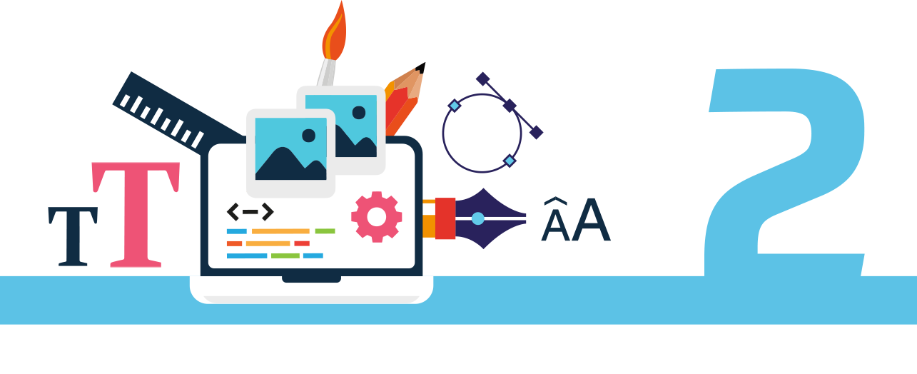 Graphics of custom website design and build