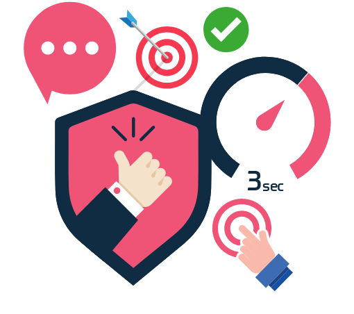 Graphic showing trust and website achievements