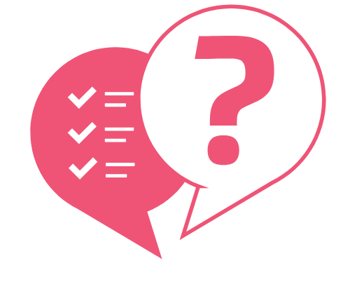 Graphic showing feedback and a questionmark